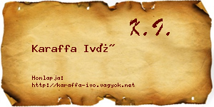 Karaffa Ivó névjegykártya